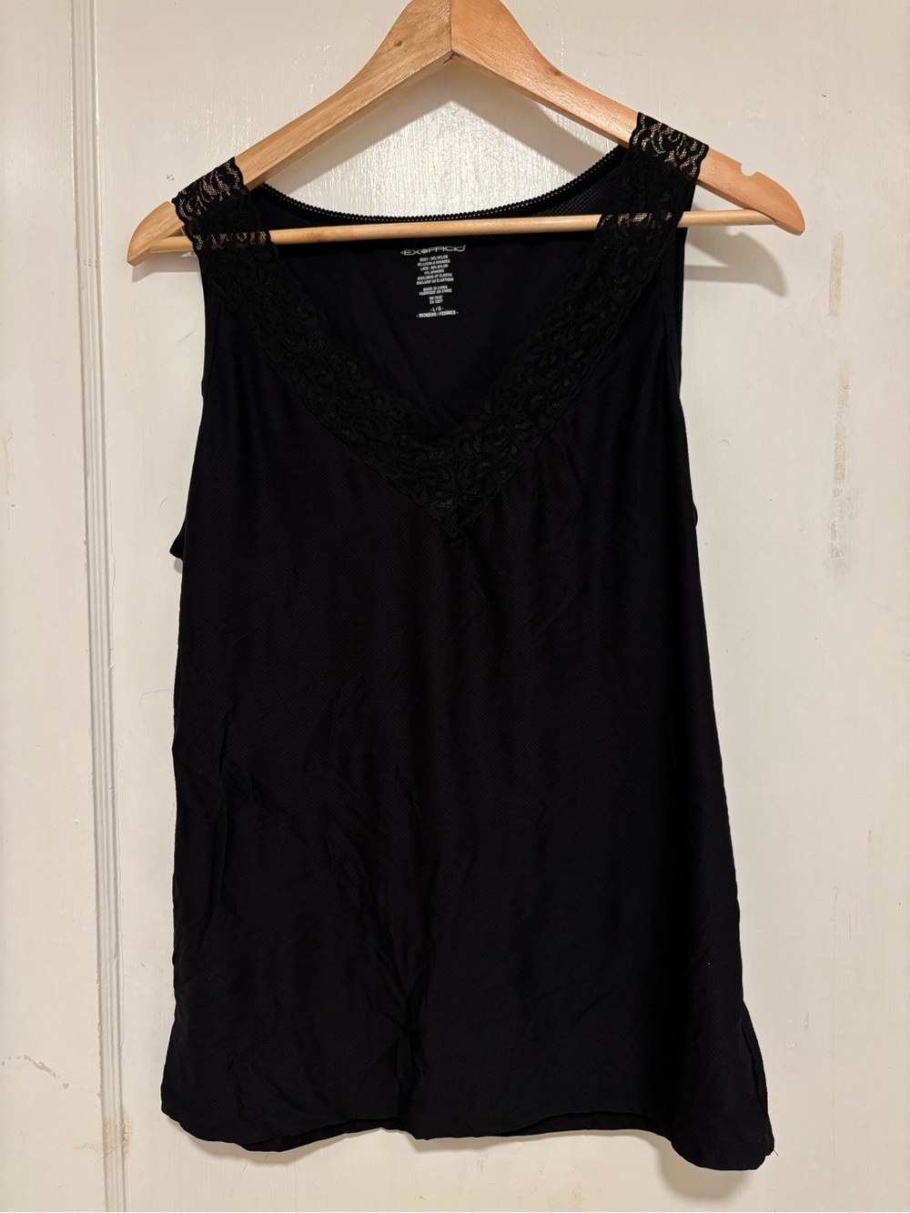 Exofficio Black Lace V-Neck Camisole